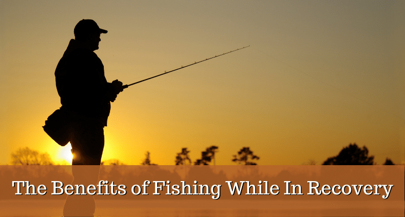 Shadowy silhouette of a man fishing alone at sunset